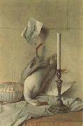 Still Life with White Duck (mk08), Jean Baptiste Oudry